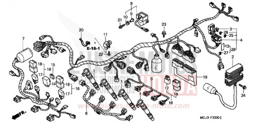 WIRE HARNESS (CBR900RRY,1/RE1) CBR900RR1 de 2001